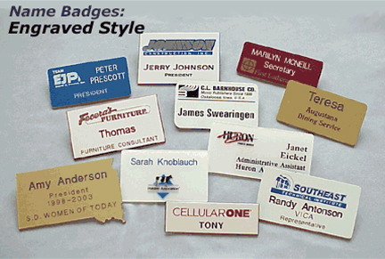 Engraved Style Name Badges